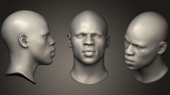 Анатомия скелеты и черепа (Голова Черного Человека 5, ANTM_0280) 3D модель для ЧПУ станка